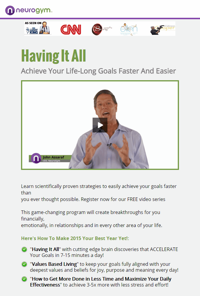 John Assaraf Having It All Program